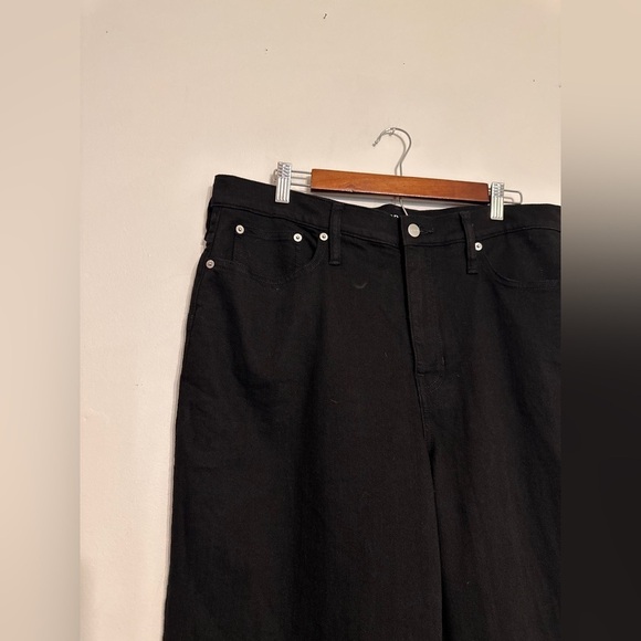 J. Crew Full Length Slim Wide Jeans 1996 Semi Stretch Black Size 32 NWT - Picture 3 of 8